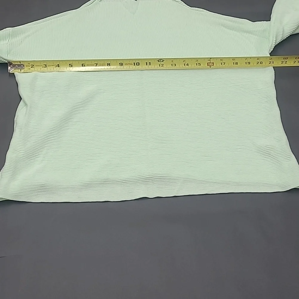 Eileen Fisher Seafoam Green Lightweight Ribbed Sweater S